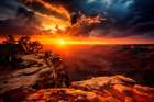Sunset over Grand Canyon Art Print